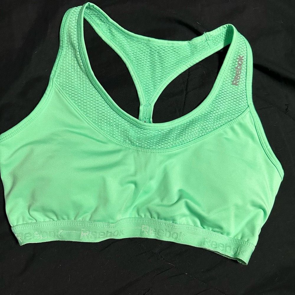 Reebok neon green sports bra, removable padding